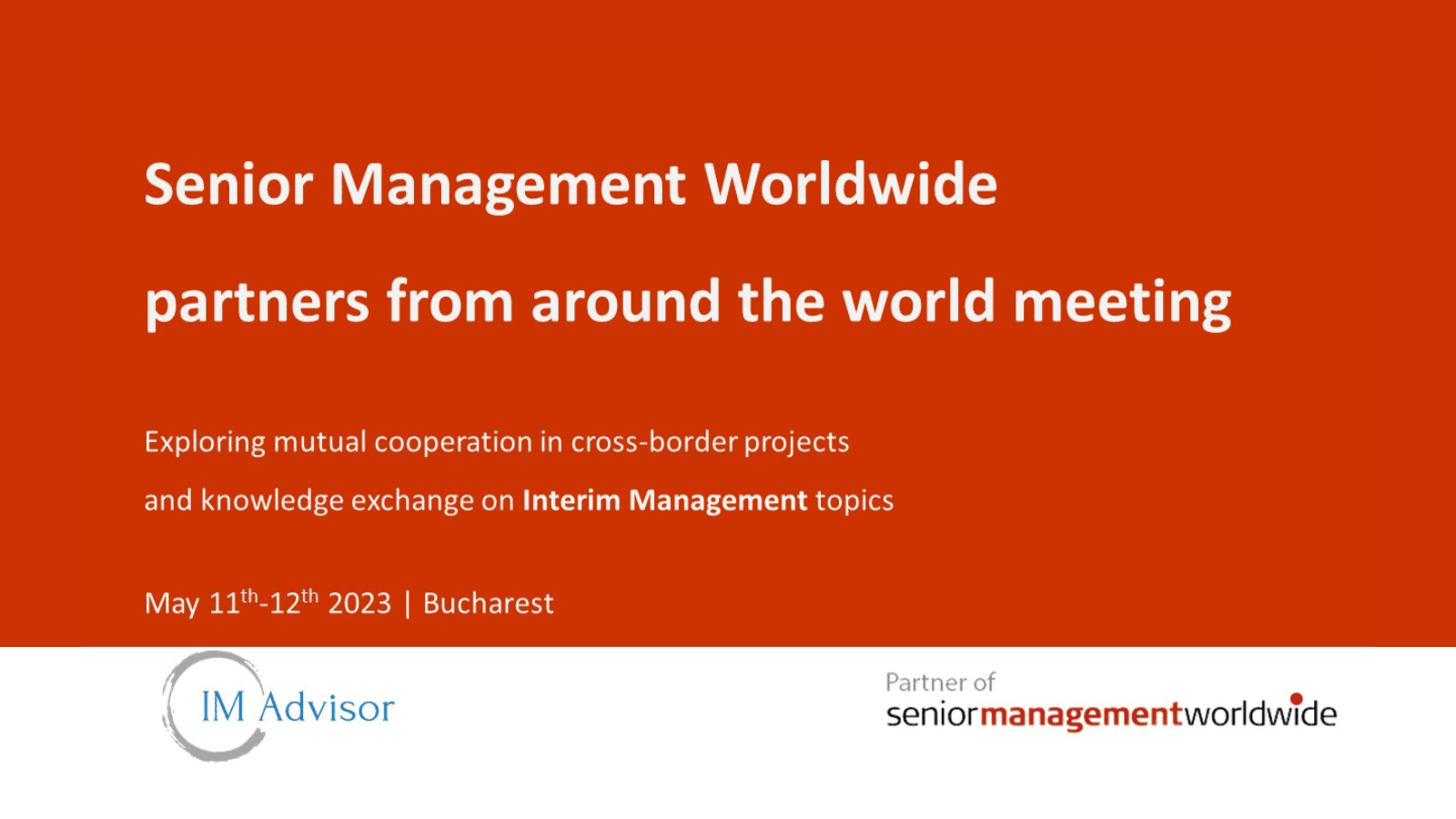 Interim Management SMW partners meet in Bucharest