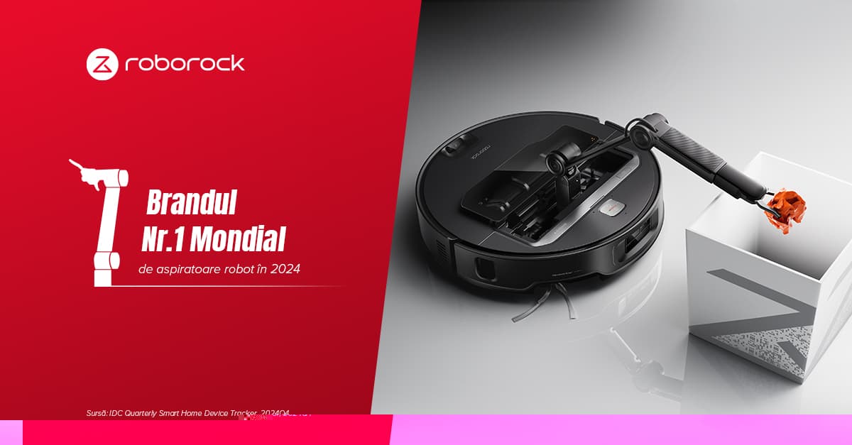 Roborock Remains the #1 top selling Robot Vacuum Cleaner Brand globally in 2024, with strong recognition in Romania