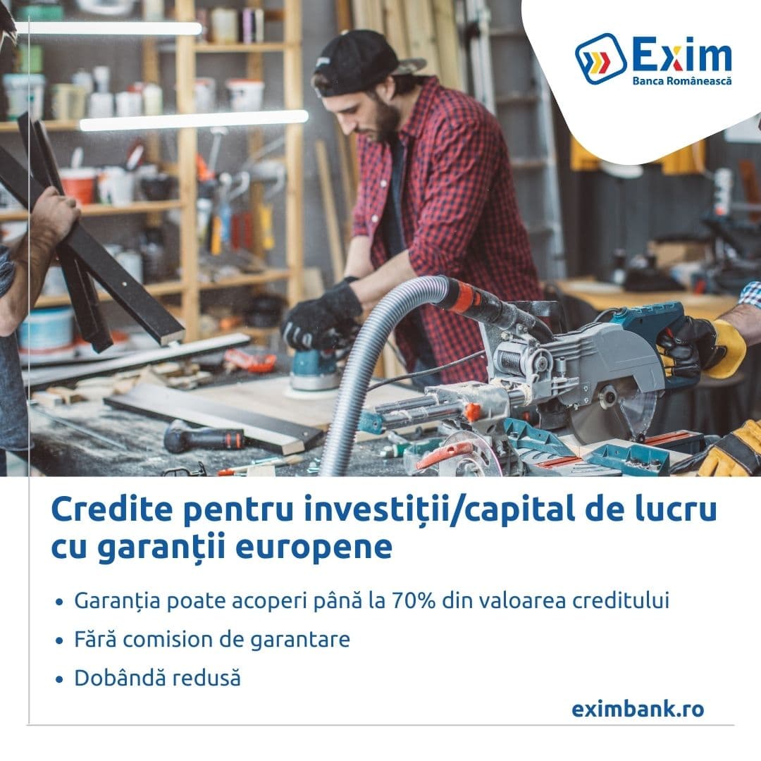 Exim Banca Romaneasca Grants Companies Loans Guaranteed by the European Investment Fund