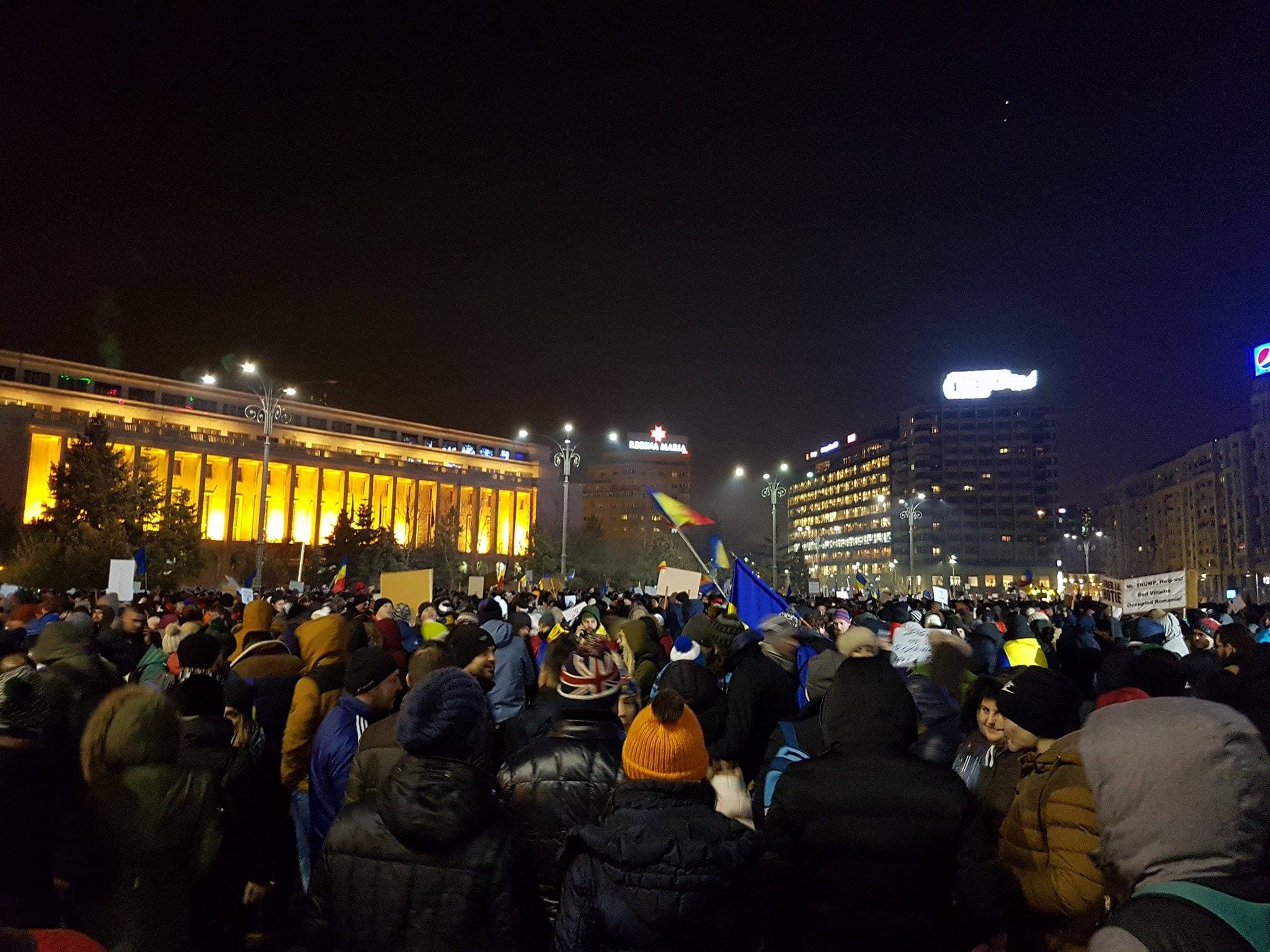 Largest street protest in 25 years takes place in Romania