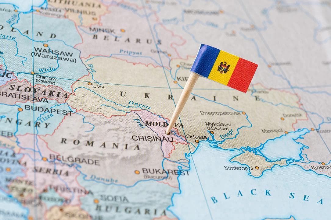 Republic of Moldova shown on map